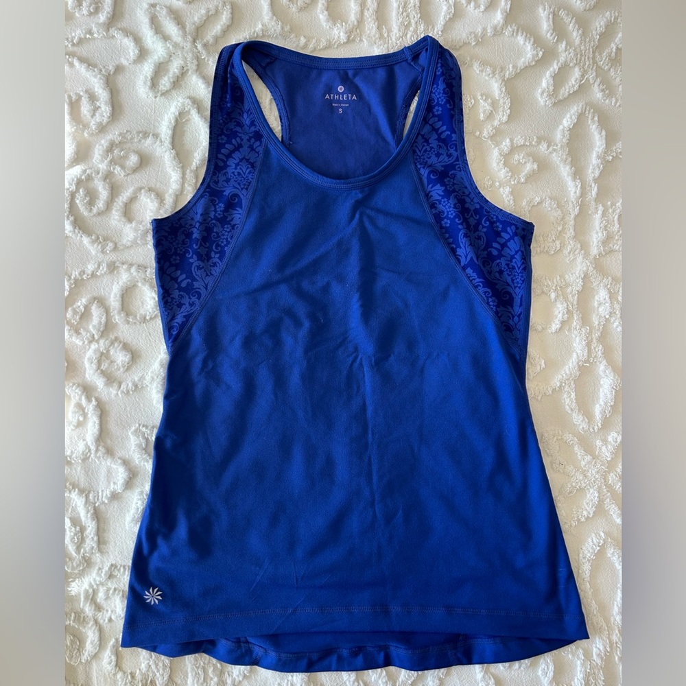 Athlete blue top, never worn, size S